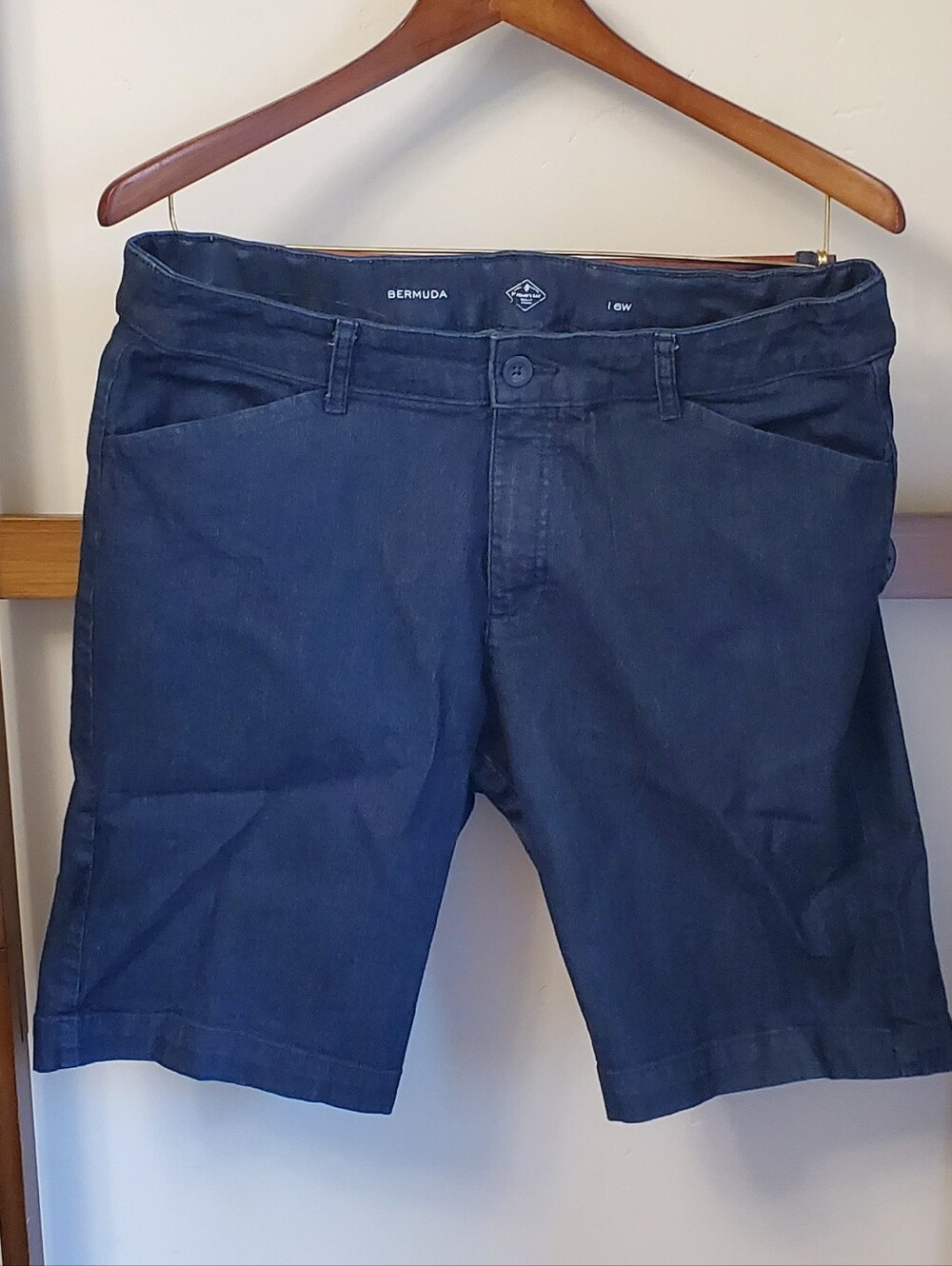 Womens St. Johns Bay Bermuda Jean Shorts - Dark Wash